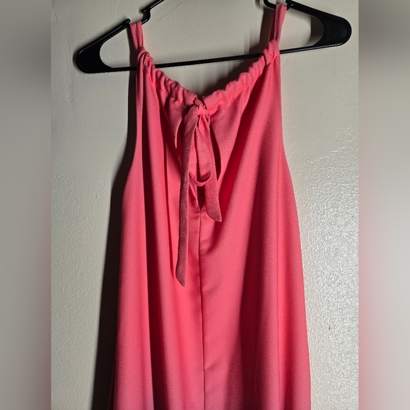 Pink Halter Sundress Maxi for Cocktail - Picture 3 of 4